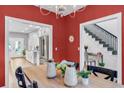 Dining room with open view to kitchen and staircase at 2150 North Berwick Dr., Myrtle Beach, SC 29575