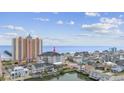 Expansive aerial view of the condo with a rooftop and ocean view at 3401 N Ocean Blvd. # 110, North Myrtle Beach, SC 29582