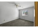 Bright bedroom with neutral walls, a ceiling fan, and plush gray carpet flooring at 500 Fairway Village Dr. # 3-L, Myrtle Beach, SC 29588
