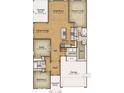 Open-concept floor plan featuring a spacious great room, modern kitchen, and luxurious owner's suite at 831 Big Cedar Dr., Loris, SC 29569