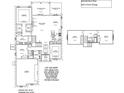 Detailed floor plan showcasing the layout of a home with bedrooms, bathrooms, kitchen, living spaces, and garage at 1100 Pochard Dr., Conway, SC 29526