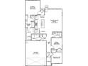 Detailed floor plan showcasing three bedrooms, two bathrooms, eat-in kitchen, and attached garage layout at 3432 Logan St., Conway, SC 29526