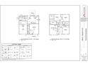 Electrical and flooring plan blueprints for a new home with first and second story plans and electrical legends at 5362 Hampton Rd., Conway, SC 29527