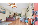 Cozy living room with hardwood floors, plush seating, and open layout at 837 Triple Ct. # 837, Myrtle Beach, SC 29588