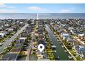 Aerial view of the canal-front community with convenient beach access for endless enjoyment at 39 Newport St., Ocean Isle Beach, NC 28469