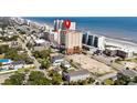 Aerial view of a condo with a beachfront location near local homes and amenities at 1706 Perrin Dr. # 401, North Myrtle Beach, SC 29582