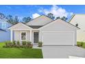 Inviting single-level home featuring a gray exterior, tidy landscaping, and an attached two-car garage at 1230 Willow Oaks Way, Conway, SC 29526