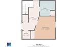 Detailed floor plan showing dimensions of bath, hall, room, and bedroom with square footage totals for each floor at 4331 Grande Harbour Blvd., Little River, SC 29566