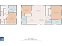 Detailed floor plan showing dimensions of rooms and square footage totals for the two floors combined at 4331 Grande Harbour Blvd., Little River, SC 29566