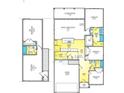 Detailed floor plan showcasing the layout of the home with the kitchen, bedrooms, and living spaces at 1021 Jase Dr., Longs, SC 29568
