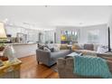 Bright living room boasts an open concept and plenty of space to entertain guests at 1101 Possum Trot Rd. # D201, North Myrtle Beach, SC 29582