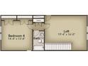 Second-floor plan featuring a loft, a bathroom, and a bedroom with linen closet at 811 Big Cedar Dr., Loris, SC 29569