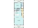 Detailed second floor floorplan featuring a kitchen, bedroom, and covered porch at 211A 15Th Ave. S, Surfside Beach, SC 29575