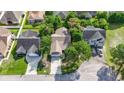 Aerial view of a home with a large, well-kept lawn, mature trees, and a private driveway at 4196 Ravenwood Dr., Little River, SC 29566