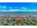 Expansive aerial view showing the property's proximity to the beach and surrounding neighborhood amenities at 4309 Beverly Ct., North Myrtle Beach, SC 29582