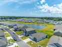 Beautiful aerial view of a residential neighborhood with a serene lake and lush green spaces at 506 Hogwart Ln., Longs, SC 29568