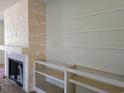 Living room fireplace with custom shelves at 3619 Allentown Dr., Conway, SC 29526