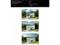 Floorplan elevations showing 2 story home with owner's and guest suites, and 2 car garage at 9720 Indigo Creek Blvd., Murrells Inlet, SC 29576