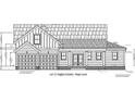 Detailed elevation of a charming home with a two-car garage and covered porch at 33 Hope Ln., Pawleys Island, SC 29585