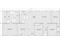 Detailed floor plan showcasing layout of the home with four bedrooms, spacious living areas, and two bathrooms at 3353 Fries Bay Rd., Loris, SC 29569