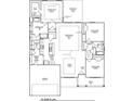 Detailed floor plan showcasing the layout of a house, including bedrooms, bathrooms, kitchen, and living areas at 1014 Black Locust Pl., Longs, SC 29568