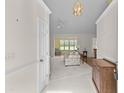 Inviting foyer with tile flooring leading into the main living area at 583 Wildflower Trail, Myrtle Beach, SC 29579