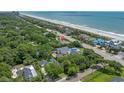Stunning aerial shot of a coastal property with ocean views and a private pool at 3907 N Ocean Blvd., Myrtle Beach, SC 29572