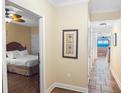 Inviting hallway leading to a bedroom and living area with ocean views at 100 North Beach Blvd. # 1816, North Myrtle Beach, SC 29582