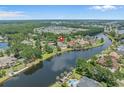 Stunning aerial view of home with beautiful lake frontage at 904 Kalmia Ct., Myrtle Beach, SC 29579