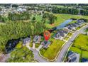 Aerial view of home backing up to pond and the golf course at 1009 Maccoa Dr., Conway, SC 29526