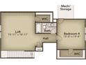 Floor plan showing the second floor layout, including a loft, bedroom and bathroom at 1534 Breakwater Dr., Little River, SC 29566