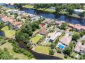 A beautiful aerial view of a riverside neighborhood and waterways at 1694 Serena Dr., Myrtle Beach, SC 29579