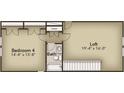 Upstairs floor plan showing the loft, fourth bedroom and bathroom for the dwelling at 2166 Gooseberry Way, Longs, SC 29568