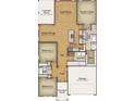 Detailed floor plan showcasing the layout of the first floor with kitchen, bedrooms, and living spaces at 2166 Gooseberry Way, Longs, SC 29568
