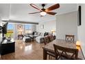 Open concept living room with modern decor, sleek flooring, and a gorgeous view at 400 20Th Ave. N # 606, Myrtle Beach, SC 29577