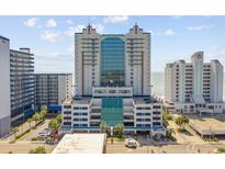 Aerial view of a tall building complex near the beach at 2007 S Ocean Blvd. # 1405, Myrtle Beach, SC 29577