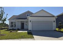 Charming single-Gathering home with a two-car garage and well-manicured lawn and welcoming entrance at 8652 Farrier Dr., Myrtle Beach, SC 29588