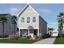 Charming two-story home featuring a welcoming front porch and manicured landscaping at 2764 Rowyn St., Longs, SC 29568