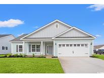 Charming one-story home with a well-manicured lawn and a two-car garage at 1203 Cypress Shoal Dr., Conway, SC 29526