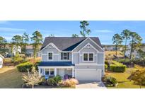 Charming two-story home featuring landscaped yard and welcoming front porch at 217 Astoria Park Loop, Conway, SC 29526