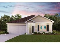 Charming single-story home featuring a well-maintained lawn, attached garage, and inviting entrance at 435 Sw Hewett Landing Dr., Supply, SC 28462