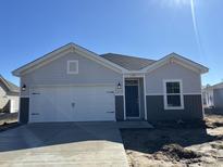 Charming single-Gathering home with attached garage and a well-manicured lawn on a sunny day at 287 Palmetto Sand Loop, Conway, SC 29527