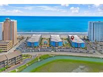 Aerial view of beachfront property, showing building location and surrounding area at 9520 Shore Dr. # 3B, Myrtle Beach, SC 29572