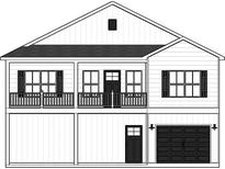 Two-story home with balcony, garage, and shutters at 2426-A Park St., North Myrtle Beach, SC 29582