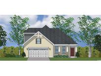 Two-story house with a beige exterior, gray roof, and a two-car garage at 4040 Bucolic Loop, Myrtle Beach, SC 29588