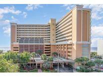 Oceanfront resort hotel with parking and lush landscaping at 6900 N Ocean Blvd. # 1439, Myrtle Beach, SC 29572