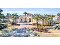 Stately home with palm trees and manicured landscaping at 9161 Bellasera Circle, Myrtle Beach, SC 29579