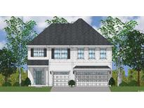Two-story home with gray siding, double garage, and landscaping at 4023 Bucolic Loop, Myrtle Beach, SC 29588