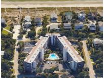 Aerial view of Litchfield Retreat, showcasing its location near the beach and other amenities at 423 Parker Dr. # 511, Pawleys Island, SC 29585