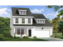 Two-story house with white siding, gray roof, and a two-car garage at 140 Joyce Dr, Longs, SC 29568